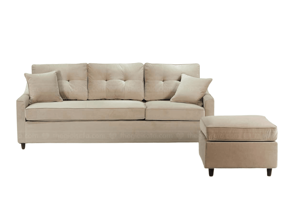 Ghế Sofa văng/băng Sofaland Eden da PU Màu be 230x100x100