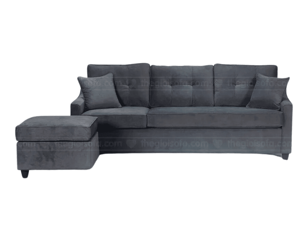 Ghế Sofa văng/băng Sofaland Eden da PU Màu ghi đậm 230x100x100