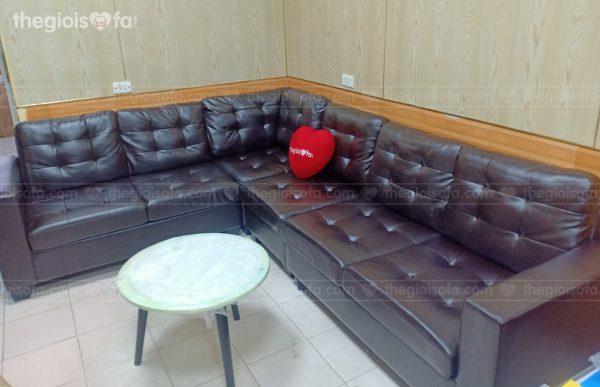 Giao hàng sofa góc da cao cấp Vista cho chị Thìn tại Ga Hà Nội – Quận Đống Đa