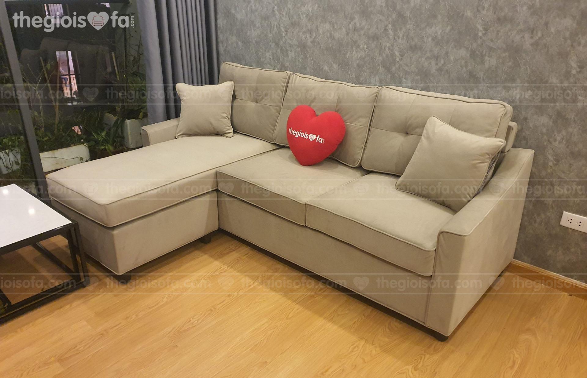 Giao hàng sofa văng nhung cao cấp Sofaland Eden cho anh Trung tại Gelexia – CT2B – Mua sofa quận Hoàng Mai