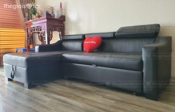 Giao hàng sofa góc giường da SN40 cho anh Tiến tại Vinaconex – Mua sofa Quận Đống Đa