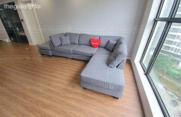 Giao hàng sofa nỉ góc cao cấp Sofaland Jasmin cho chị Hòa tại Sunshine Garden – Tòa G1 – Mua sofa Quận Hai Bà Trưng