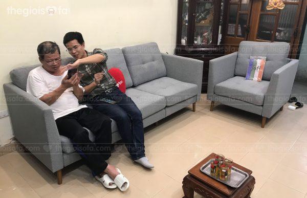 Giao hàng sofa băng vải Sofaland Morren cho chị Hà tại Tập thể nhà máy pin Văn Điển – Mua sofa huyện Thanh Trì – Hà Nội