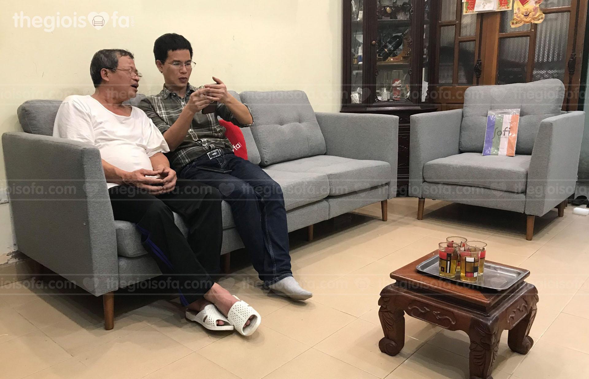 Giao hàng sofa băng vải Sofaland Morren cho chị Hà tại Tập thể nhà máy pin Văn Điển – Mua sofa huyện Thanh Trì – Hà Nội