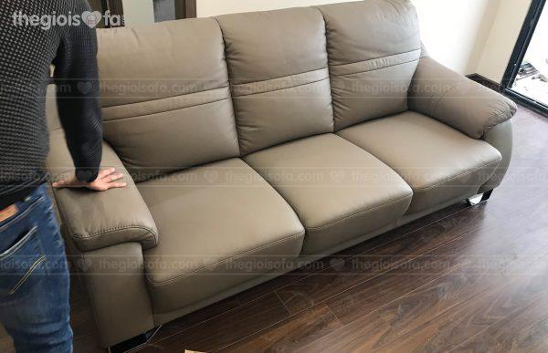 Giao hàng Sofa da thật Sofa Malaysia OMEGA 184 cho anh Dũng tại Bea Sky – Mua sofa Quận Hoàng Mai