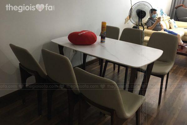 Giao hàng bộ bàn ăn 6 ghế mặt đá Genoa cho anh Tiến tại 136 Hồ Tùng Mậu – Mua bàn ăn Quận Cầu GiấyThông tin chi tiết bộ bàn ăn 4 ghế Genoa