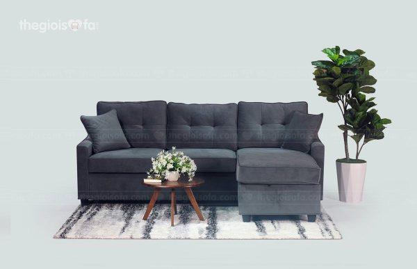 Mẫu sofa văng nỉ giá rẻ Sofaland Eden Grey