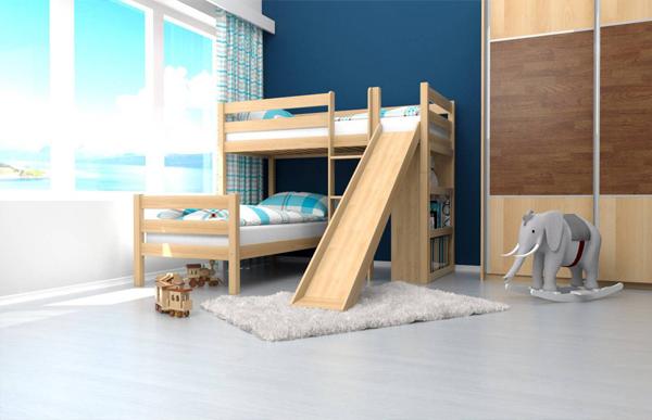 Mẫu giường tầng trẻ em thiết kế có cầu trượt