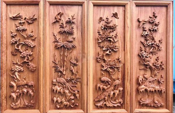 Tranh gỗ tứ quý - hoa 4 mùa