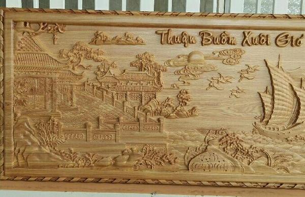 Tranh gỗ thuận buồm xuôi gió