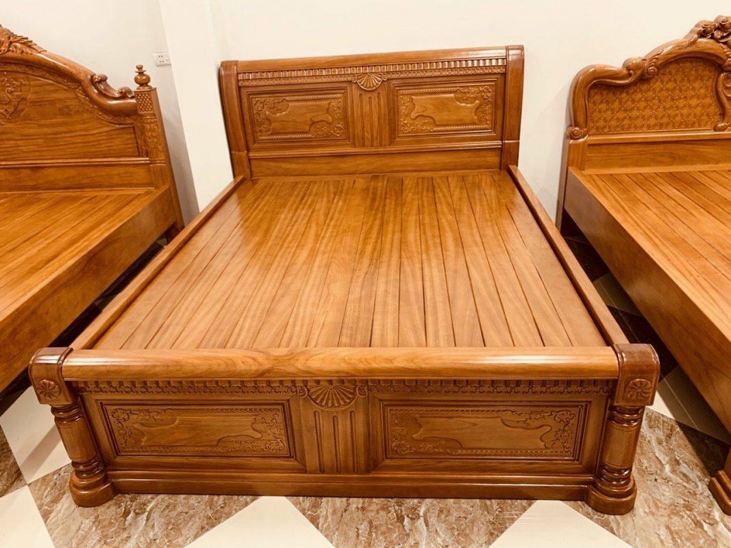 Các mẫu giường gỗ Gõ đỏ cao cấp