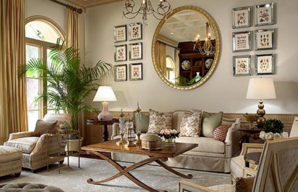 Gương tròn dành cho phòng khách