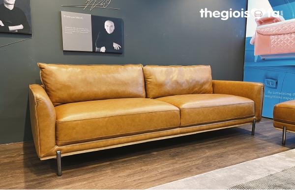 Ghế sofa văng phòng khách da thật Kuka 5607