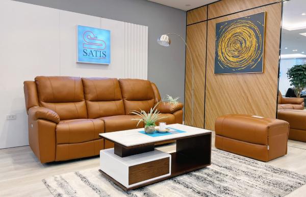 Sofa da bò tiếp xúc Olivia 