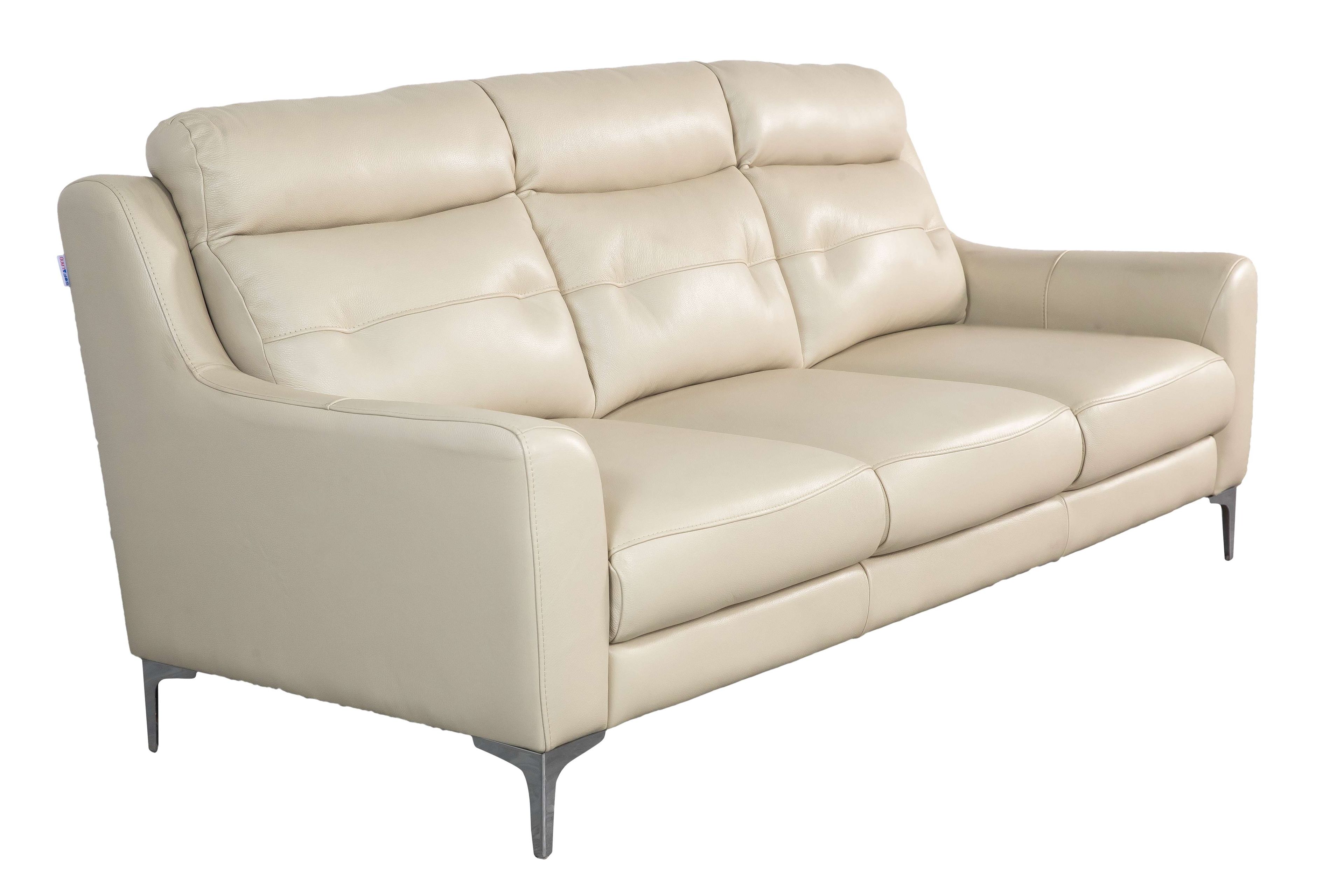 Sofa văng/băng Sofaland Hilbert Da bò thật 100% Màu be 1600 x 880 x 930
