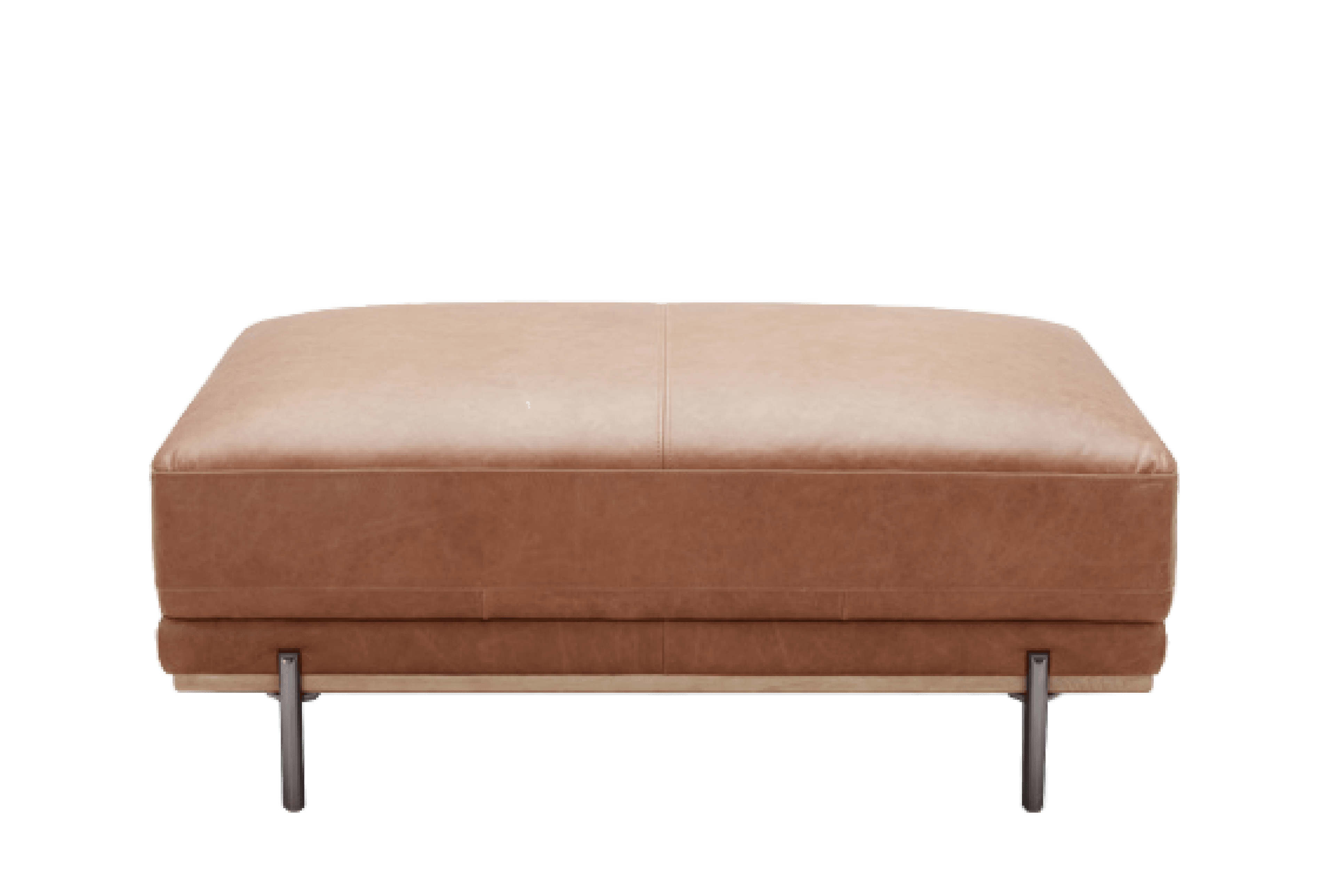 Đôn chữ nhật Kuka 5607 da bò thật 100% màu nâu nhạt (M9922) 75x55x48