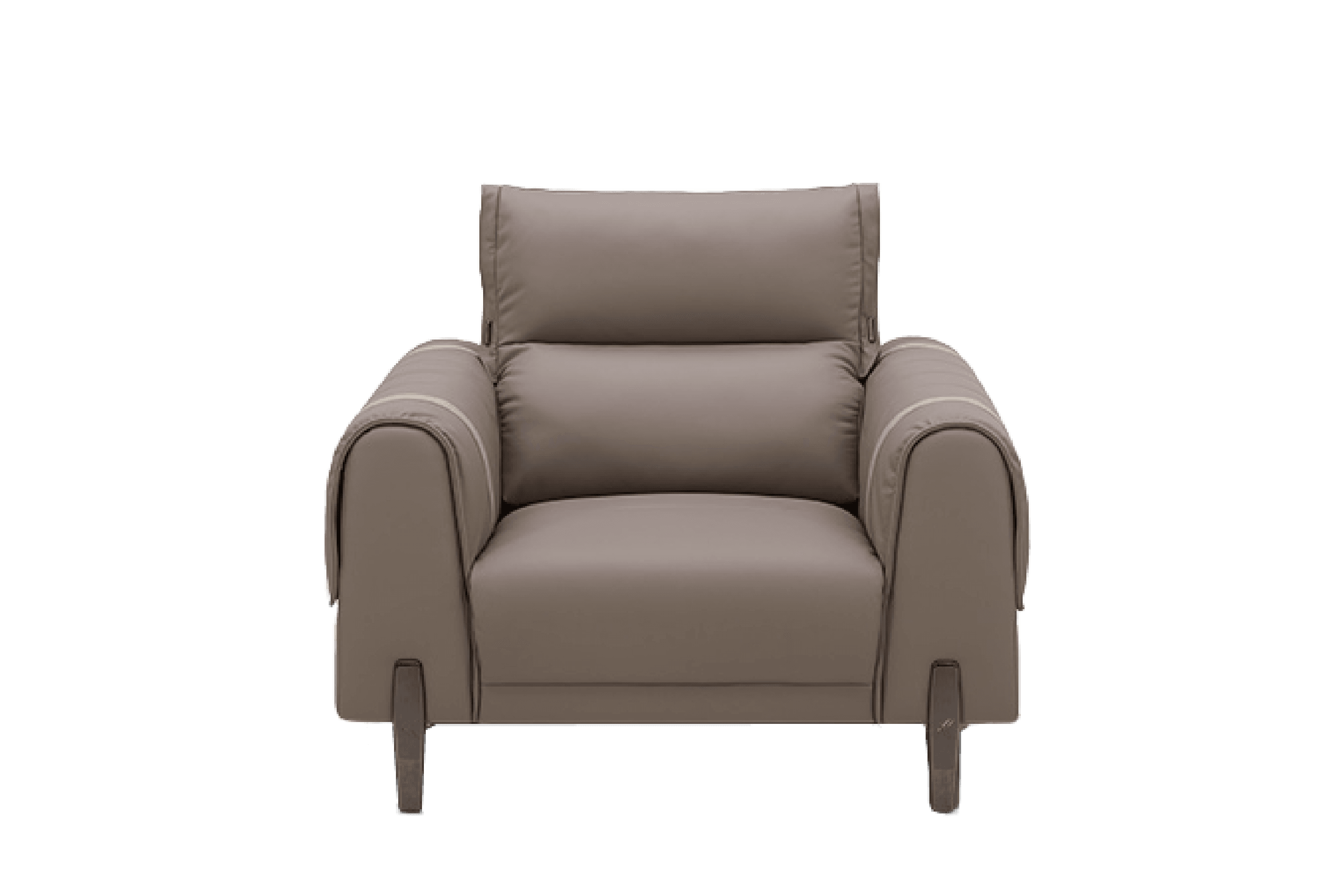 Sofa Đơn Kuka 8179 da bò thật tiếp xúc màu nâu (U632042) 110x102x79