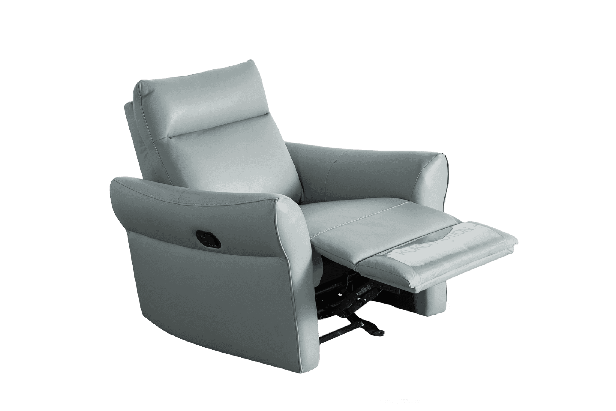 Sofa Đơn Kuka KG.136 da bò thật tiếp xúc màu xanh dương nhạt (Q020110) 90x90x98