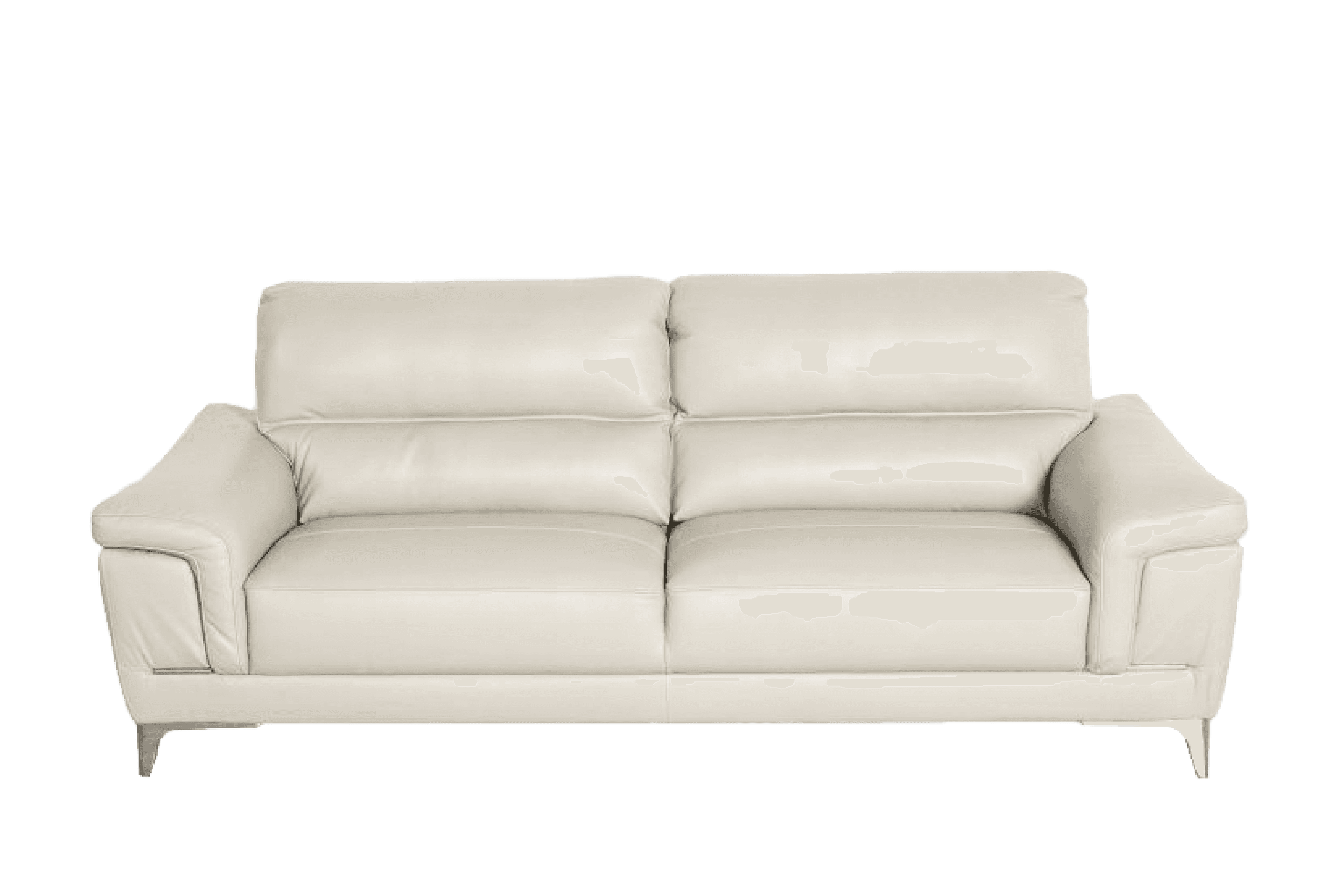 Sofa Văng Kuka 1893B da bò thật tiếp xúc màu ghi nhạt (M5653) 215x95x86