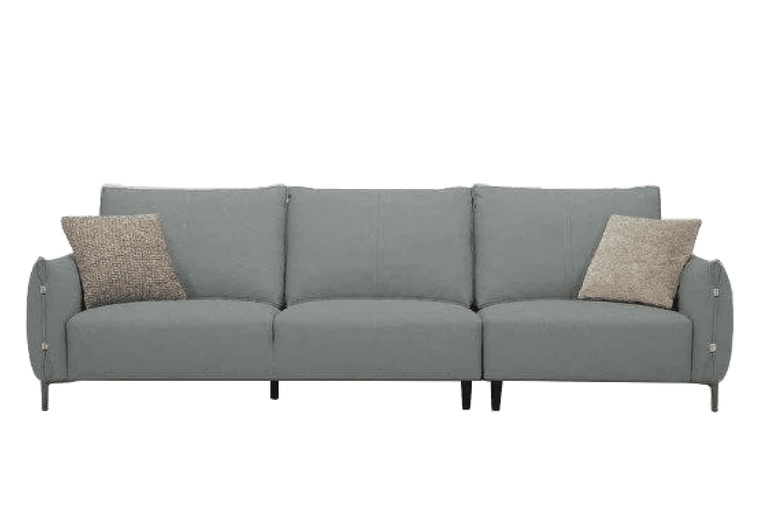 Sofa Văng Kuka BY.700 da Microfiber màu ghi (CU8452-10) 234x102x88