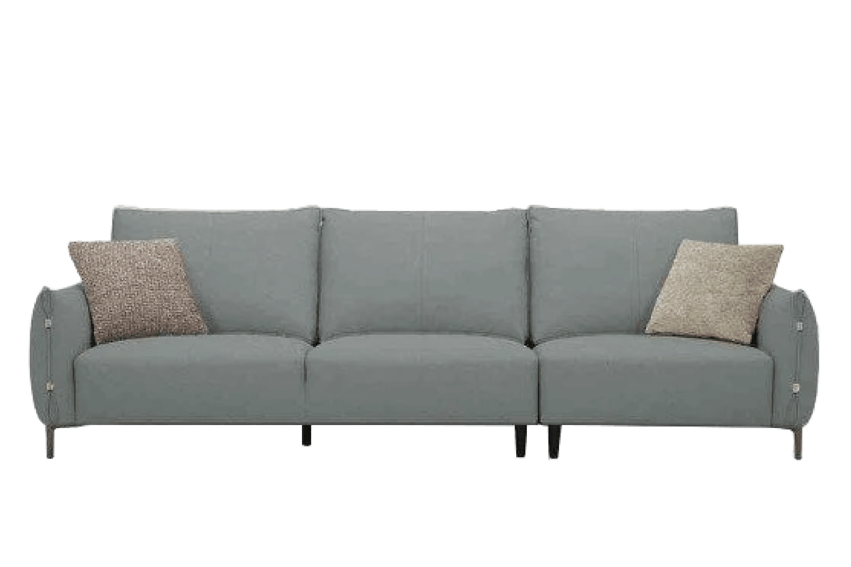 Sofa Văng Kuka BY.700 da Microfiber màu ghi (CU8452-10) 234x102x88