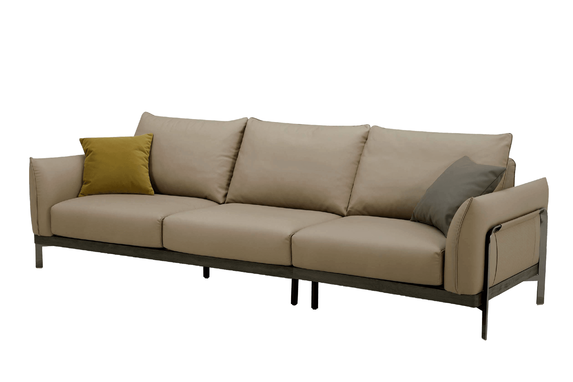Sofa Văng Kuka BY.732 da Microfiber màu nâu (F0404420) 271x98x88