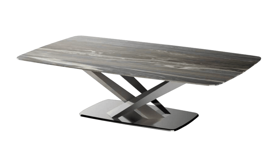 Ghế Sofa văng/băng Sofaland Rashford Da bò thật tiếp xúc Màu ghi nhạt 220x103x90