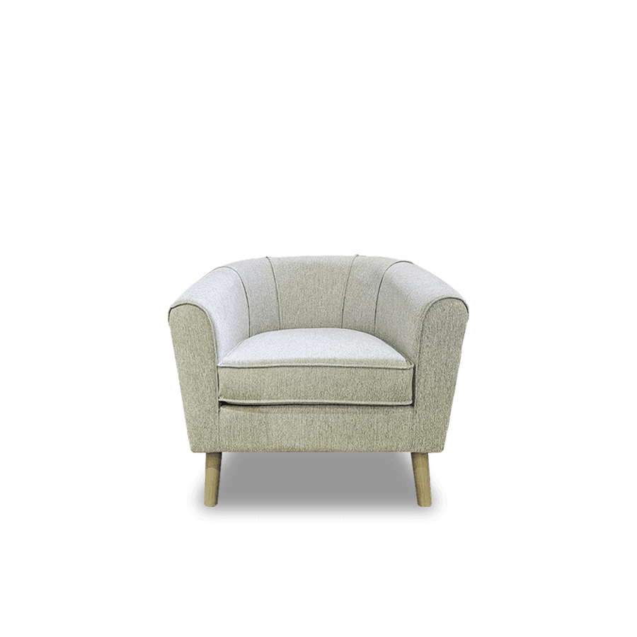 Sofa Đơn Sofaland GENEVE LOUNGE nỉ màu ghi đậm 86x81x76