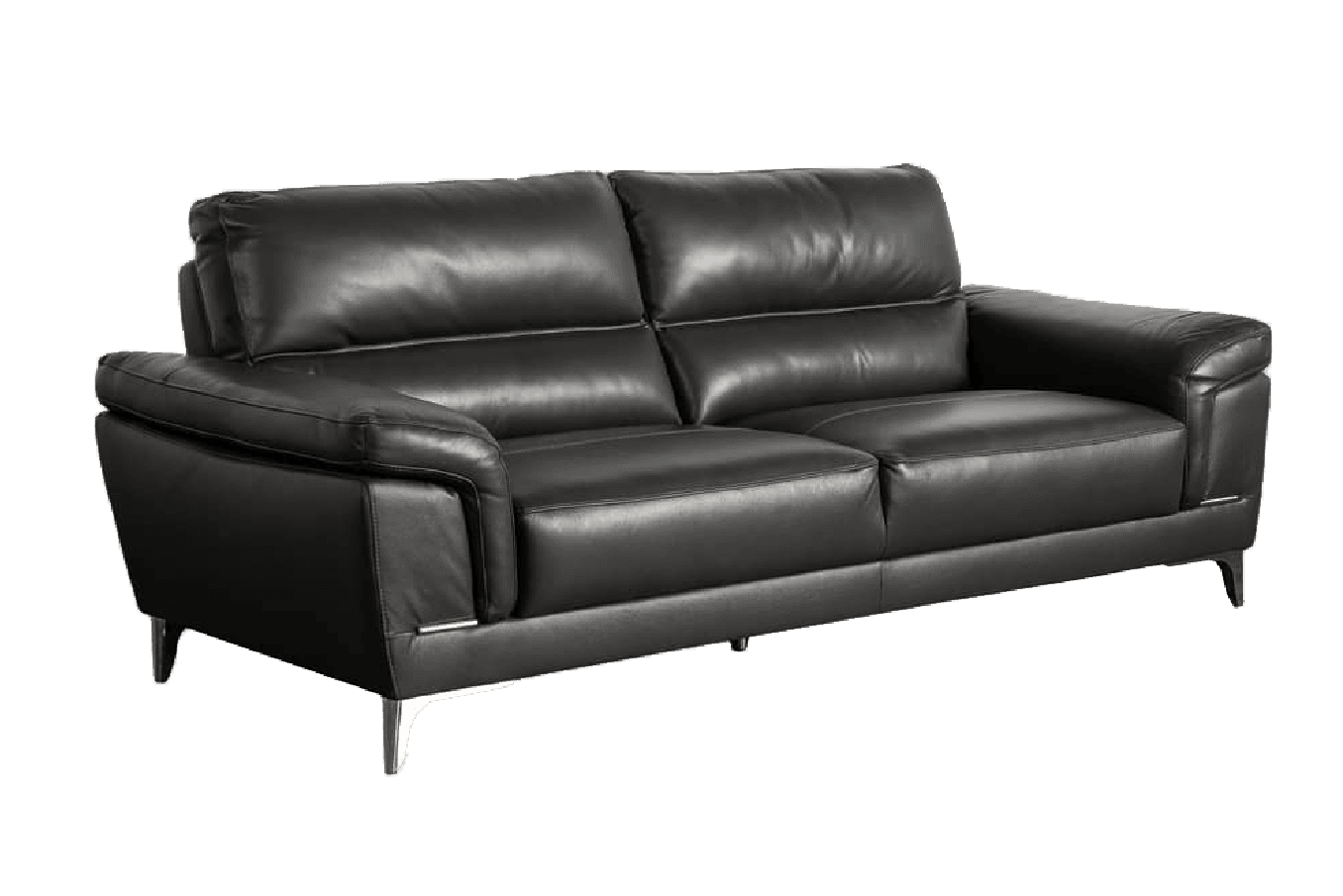 Sofa Văng Kuka 1893B da bò thật tiếp xúc màu ghi đậm 176x95x86