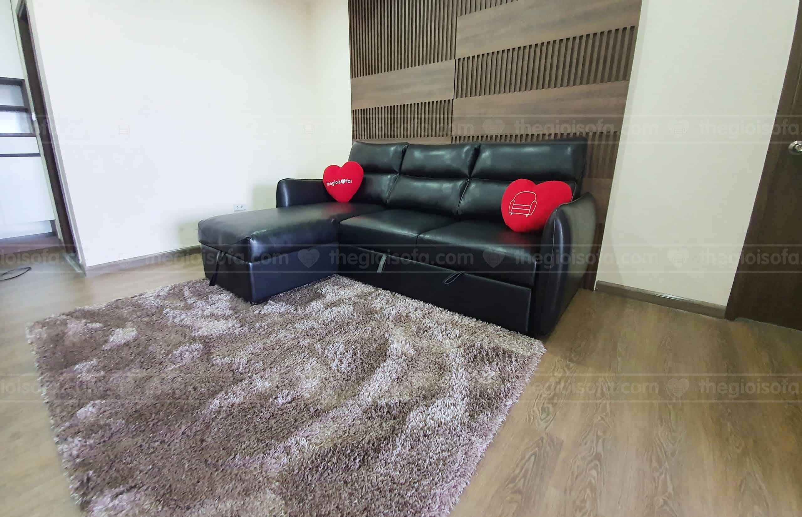Giao hàng sofa giường da Lisandra cho anh Sơn tại chung cư Osaka Complex, Hoàng Mai, Hà Nội