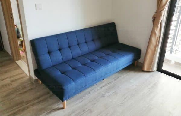 Giao hàng Sofa giường Sofaland Vera Blue cho nhà chị Vũ Loan tại Ecopark
