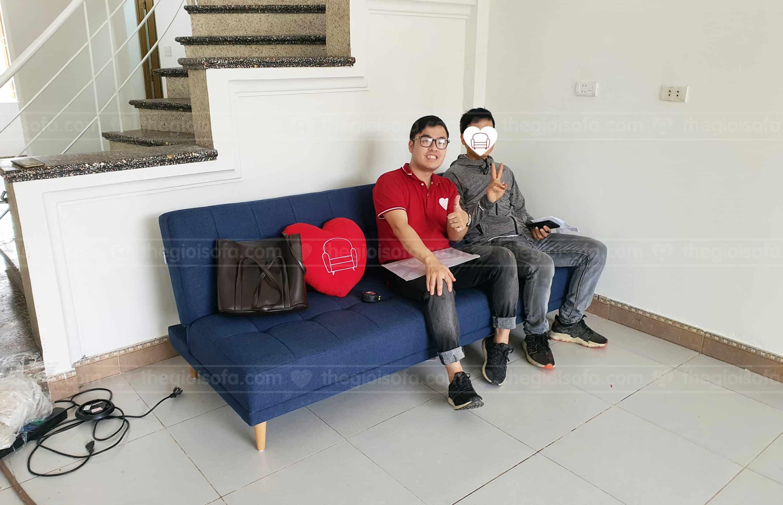 Giao hàng sofa Sofaland Blue cho anh Vương tại Bắc Ninh