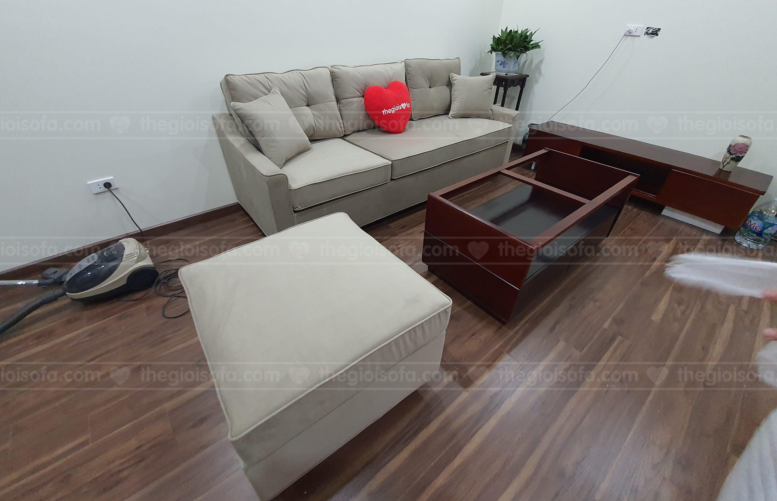 Giao hàng sofa SofaLand Eden cho anh Vinh tại chung cư Nông Lâm Sản Tân Mai, Hoàng Mai, Hà Nội