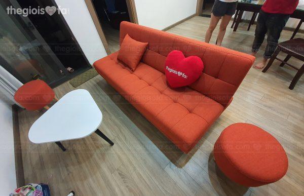 Giao hàng Sofa giường uy tín Sofaland Vera Oranges cho chị Hòa tại Đền Lừ - Quận Hai Bà Trưng