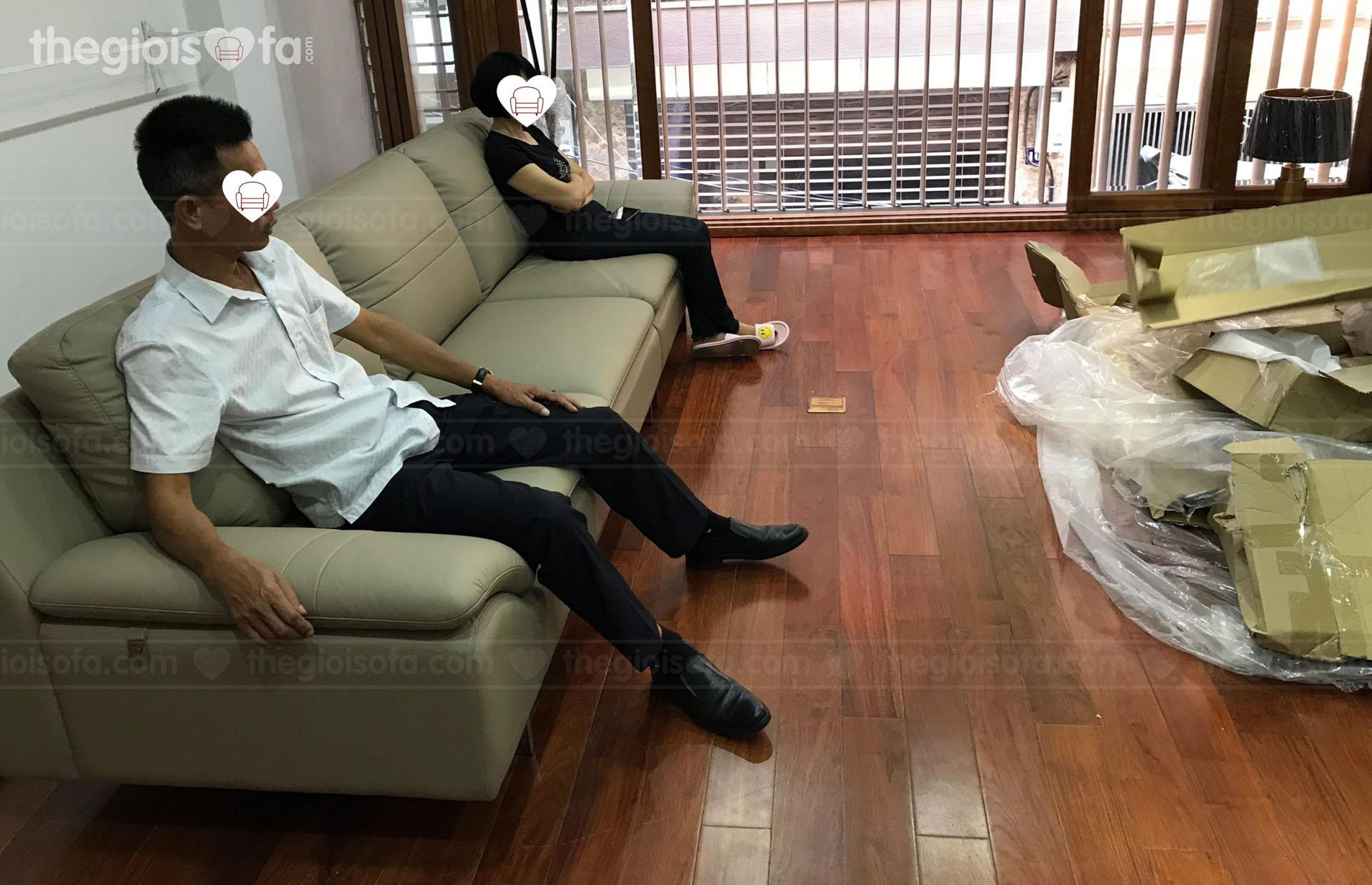 Giao hàng Sofa băng da CELLOTI 176 (RAFFLE) cho chị Hiền tại Lương Khánh Thiện – Huyện Chương Mỹ