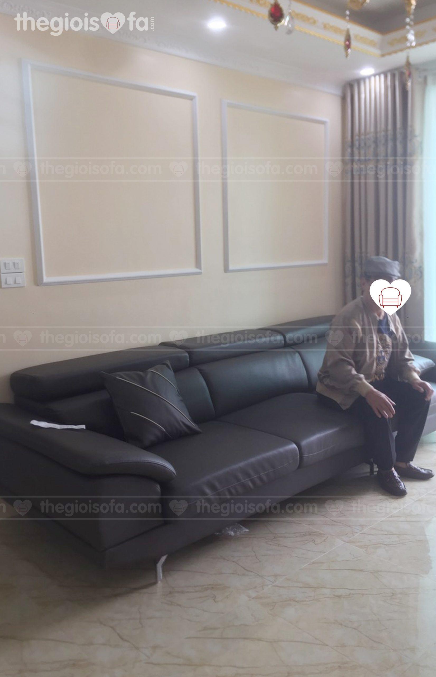 Giao hàng sofa da PU – Sofaland KLIEN 1/3 tại nhà cô Hương tại chung cư cao cấp Madarin Garden – Cầu Giấy – Hà Nội