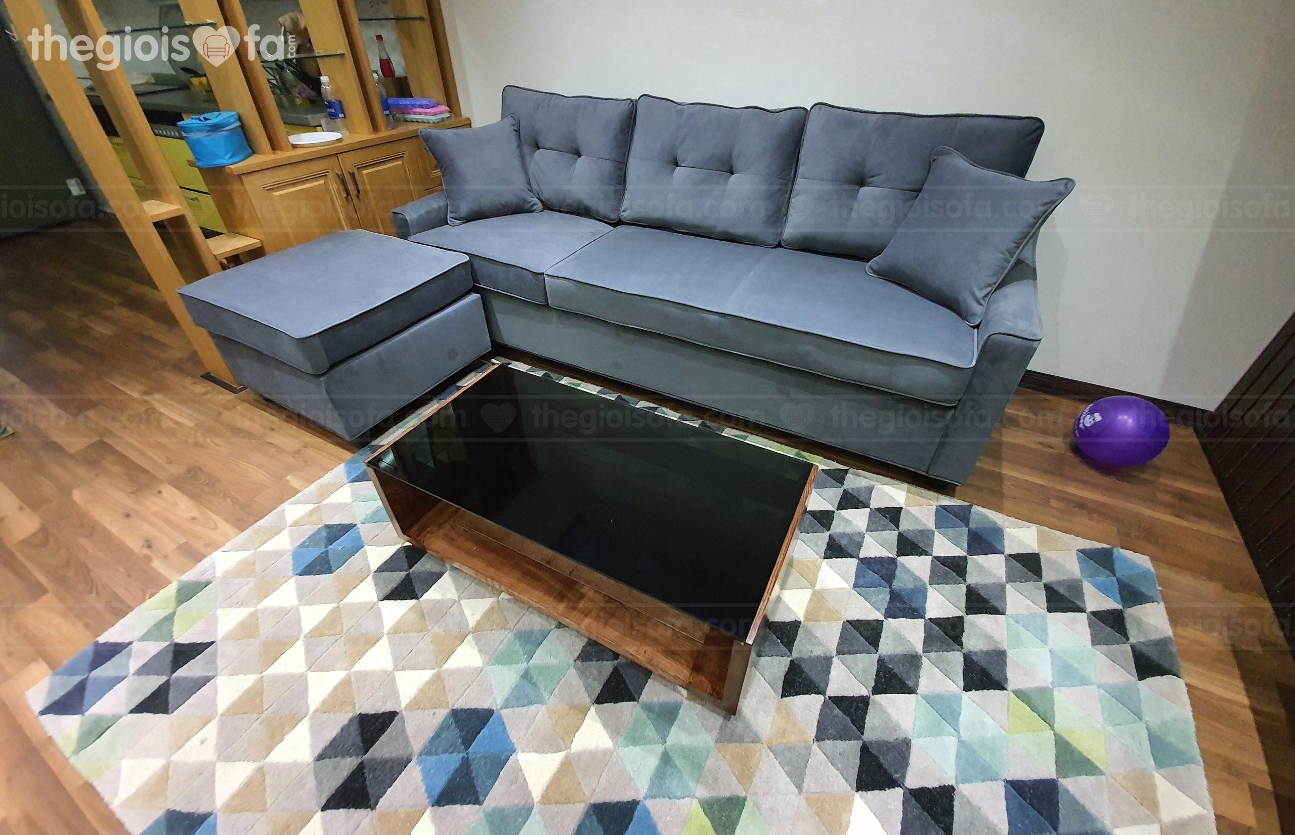 Giao hàng combo sofa Eden, bàn trà và thảm cho anh Quang ở chung cư Coop Mark – Hà Đông – Hà Nội