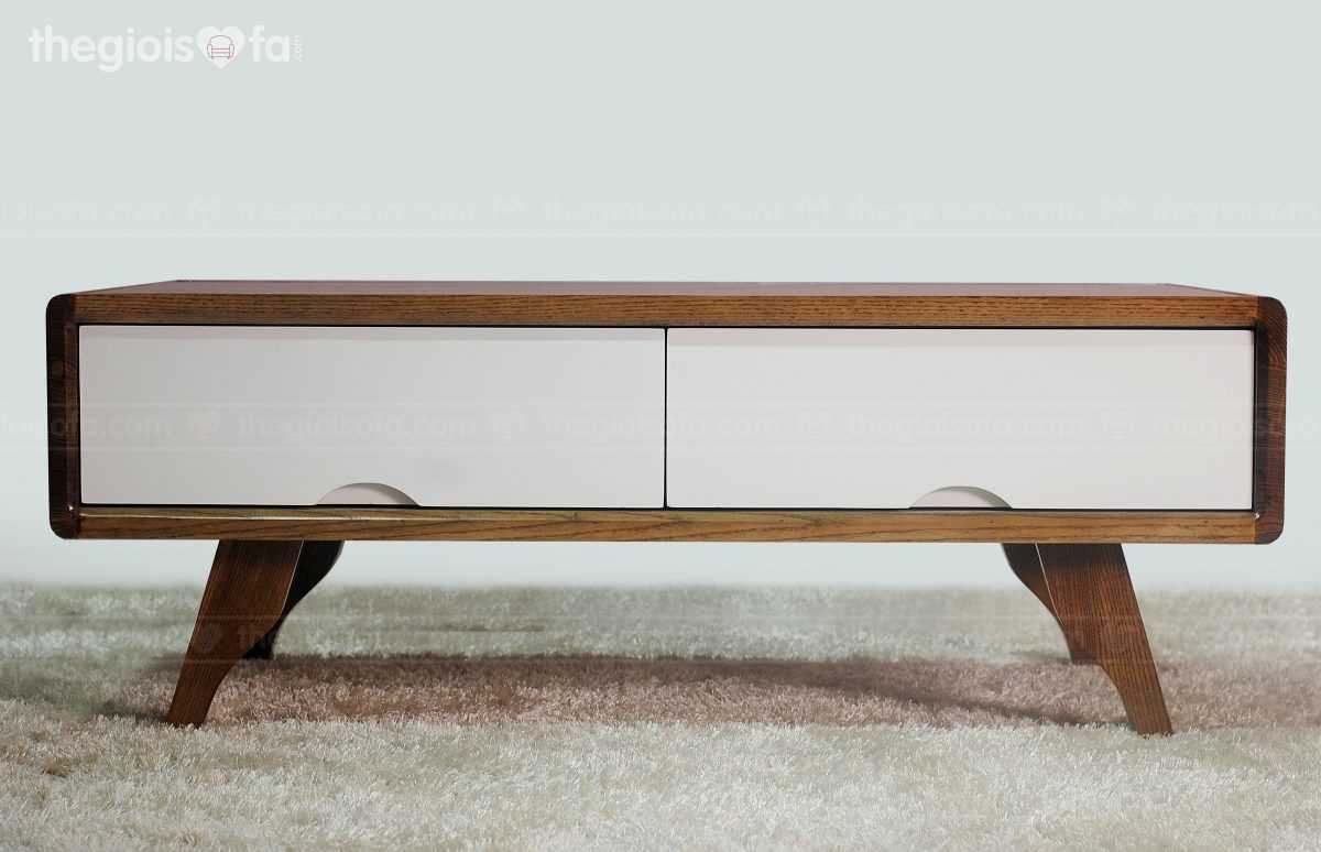 Bàn trà Suki – Gỗ tần bì mặt kính