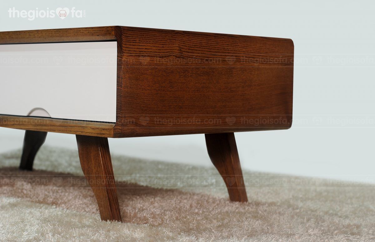 Bàn trà Suki – Gỗ tần bì mặt kính