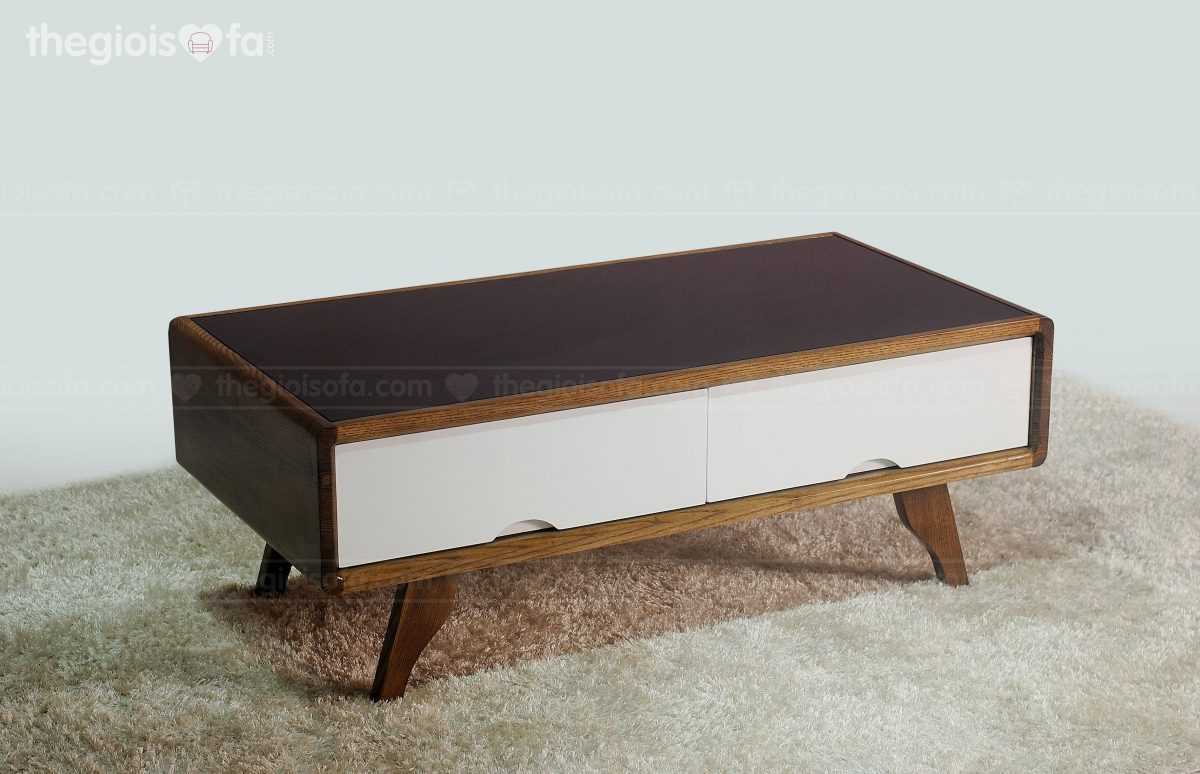 Bàn trà Suki – Gỗ tần bì mặt kính