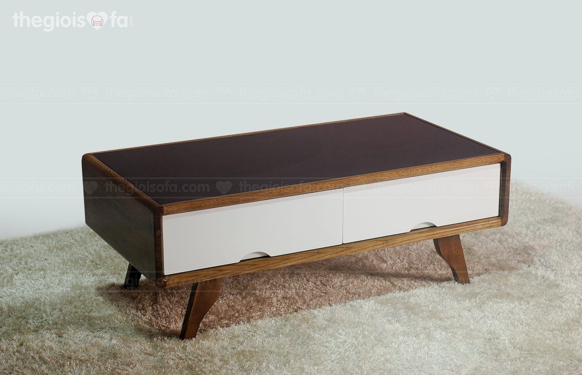 Bàn trà Suki – Gỗ tần bì mặt kính