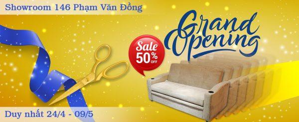 THẾ GIỚI SOFA: THÁNG VÀNG KHAI TRƯƠNG NHẬN QUÀ TẶNG TỚI 5 TRIỆU ĐỒNG