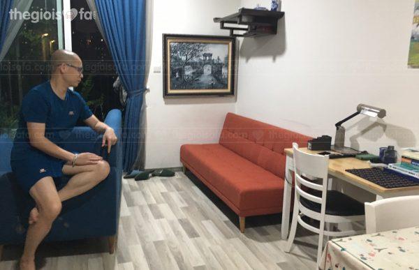 Giao hàng sofa giường cao cấp màu cam Sofaland vera cho chị Quyên tại Seasons Avenue – Mua sofa Quận Hà Đông