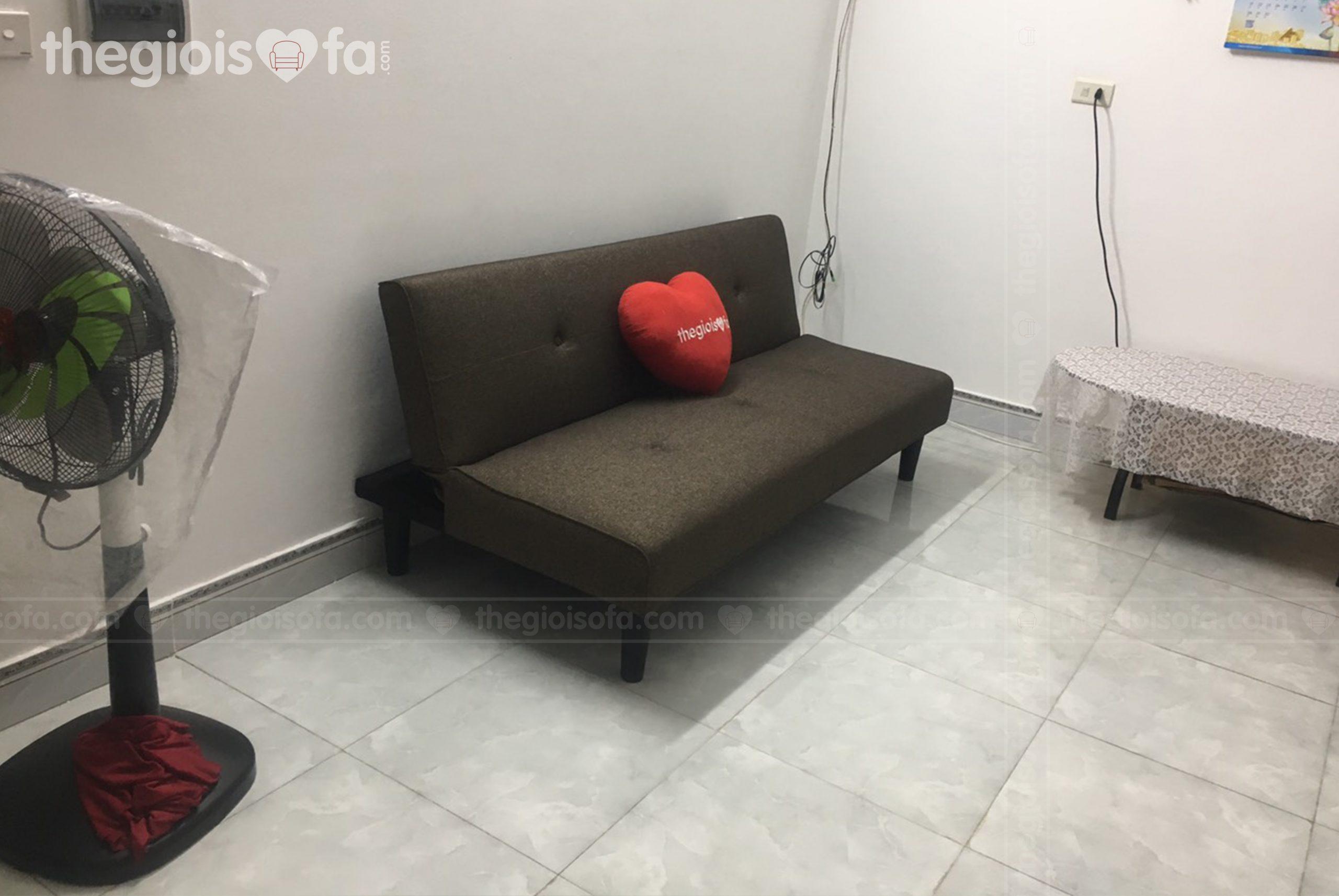 Giao hàng Sofa giường đa năng Maya Dark color cho cô Phóng tại HH2C Linh Đàm – Mua sofa Quận Hoàng Mai