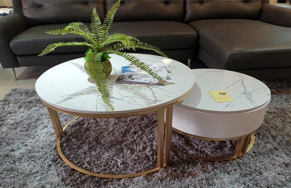 Bàn trà hiện đại Halo White