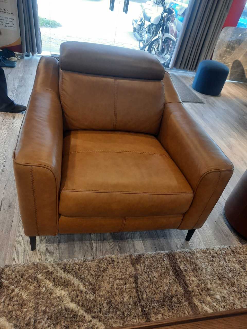 Sofa Đơn Da Bò Thật Kuka KM.5012